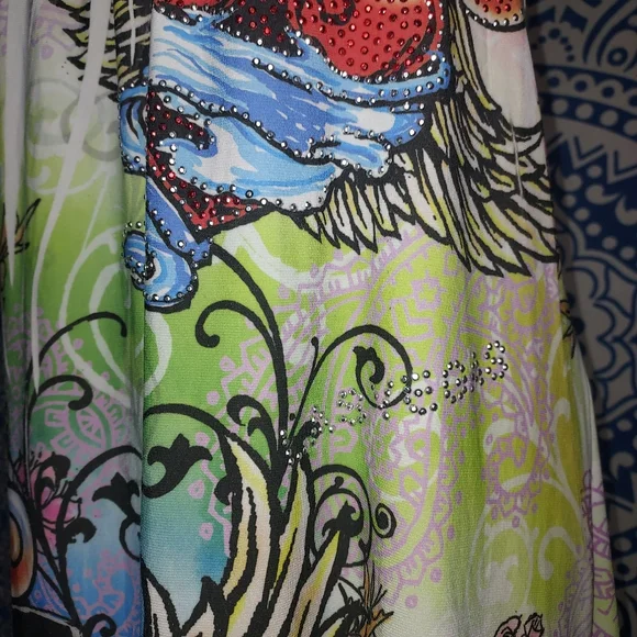 Colorful Graphic Vintage Tank Dress - Picture 3 of 8